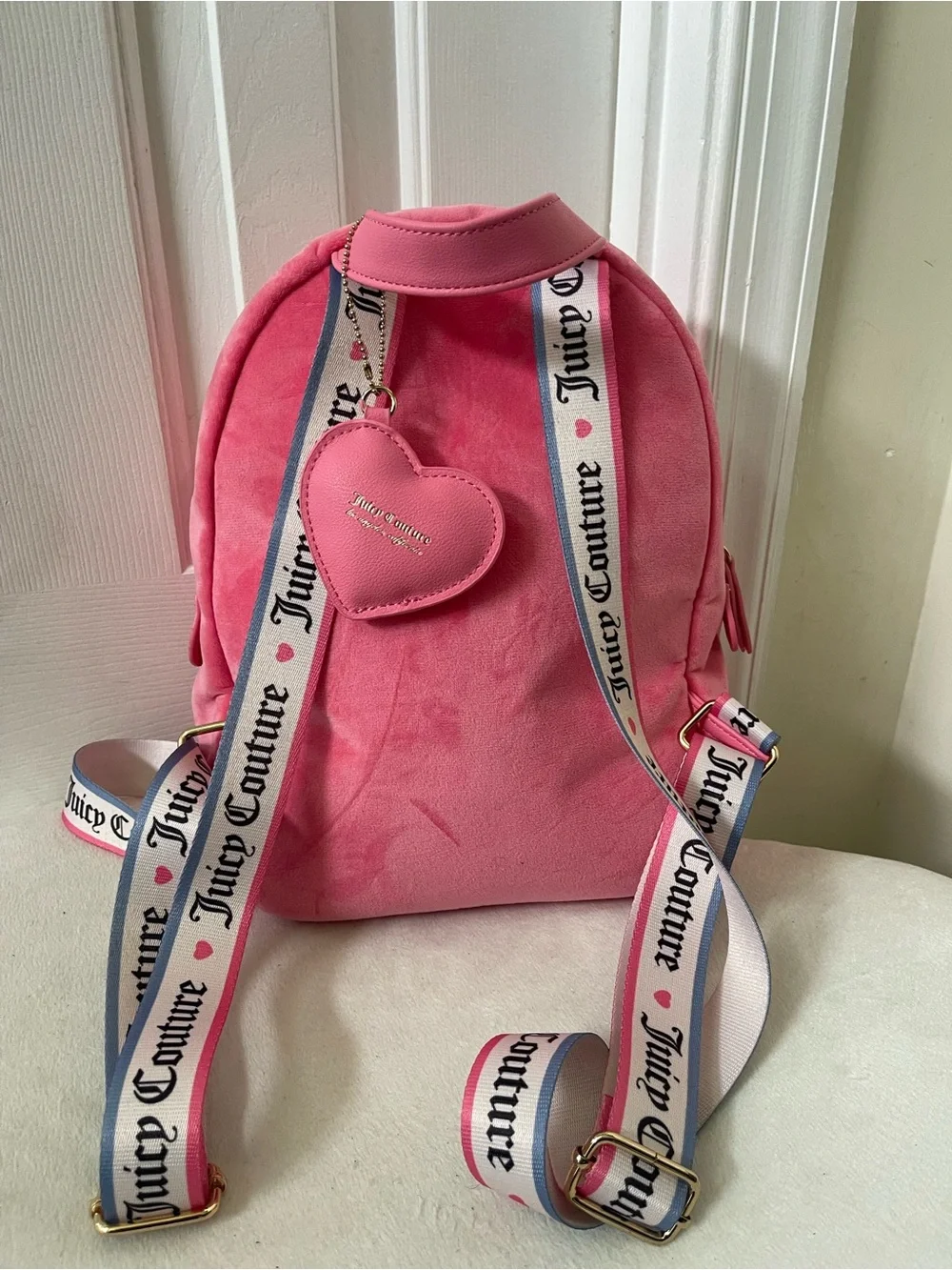 Juicy Couture Pink Velour Mini Backpack